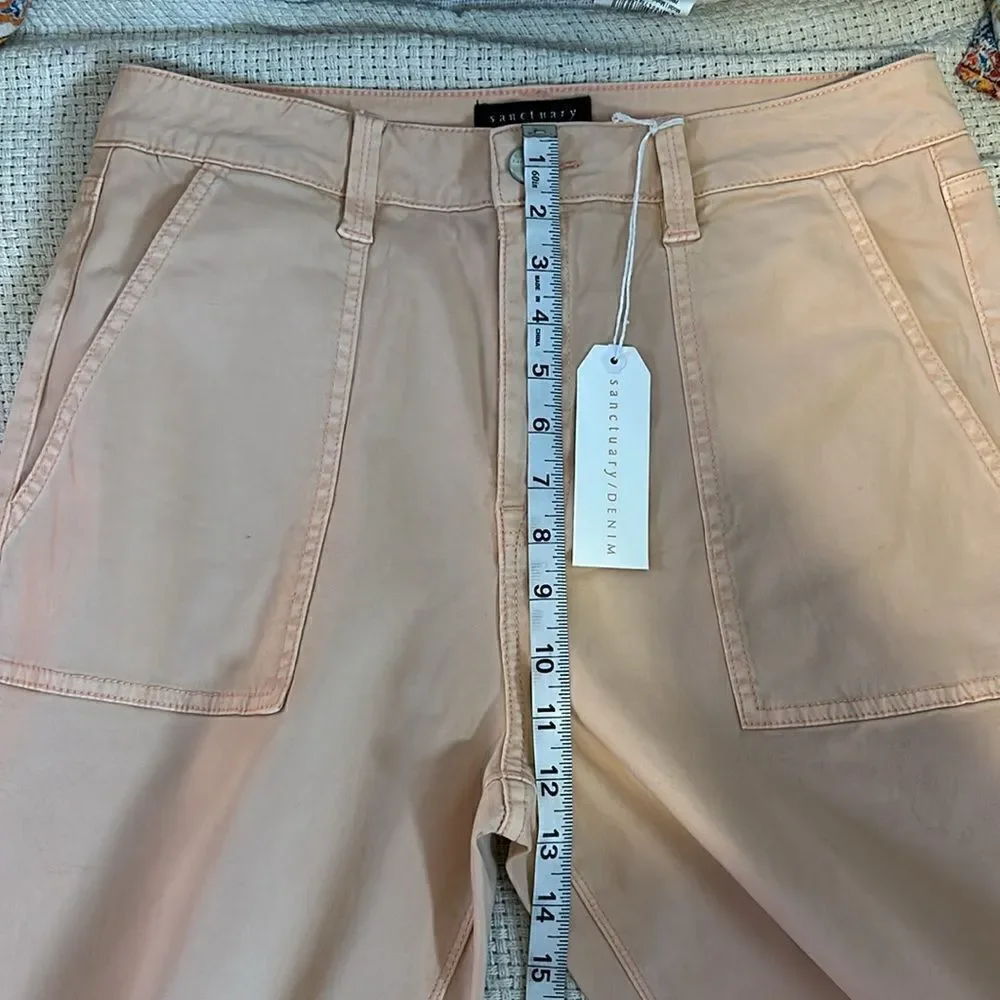 🆕 Sanctuary Denim pink chino‎ patch pockets size 31 BIN I